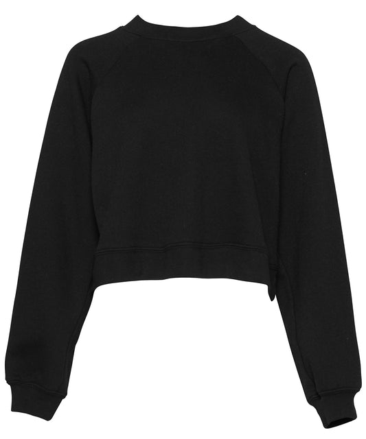 Personalised Sweatshirts - Black Bella Canvas Women's raglan pullover fleece
