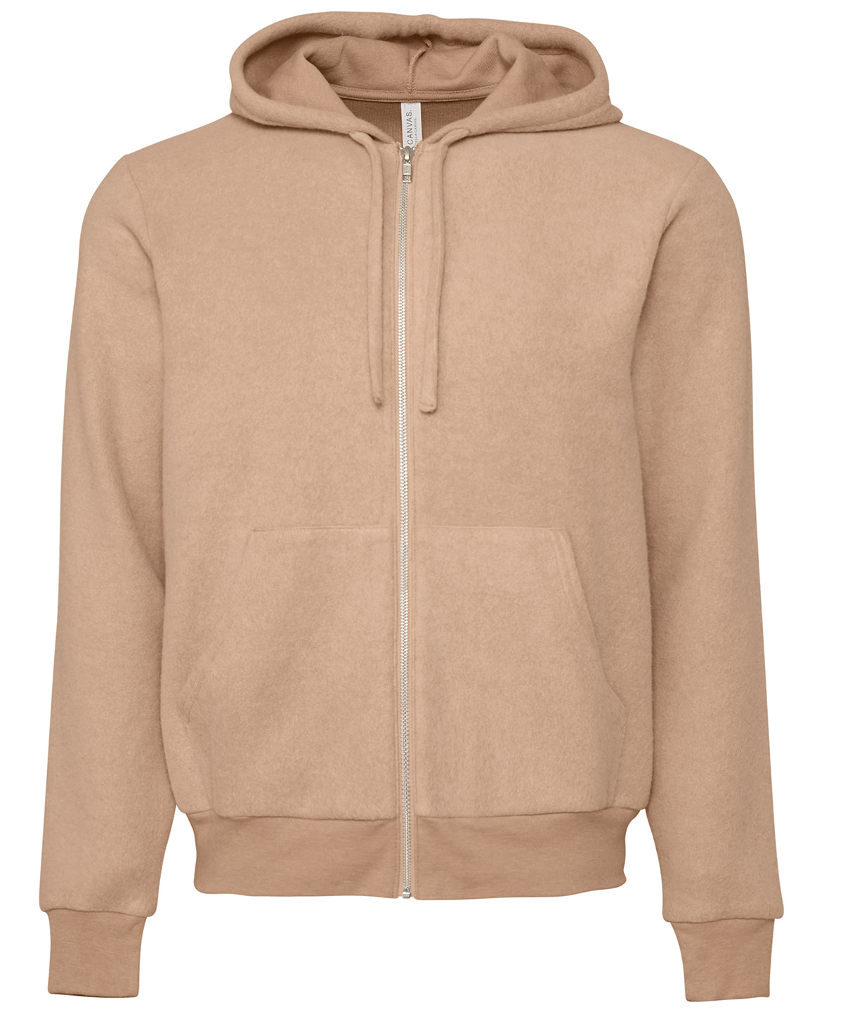 Personalised Hoodies - Heather Grey Bella Canvas Unisex sueded fleece full-zip hoodie