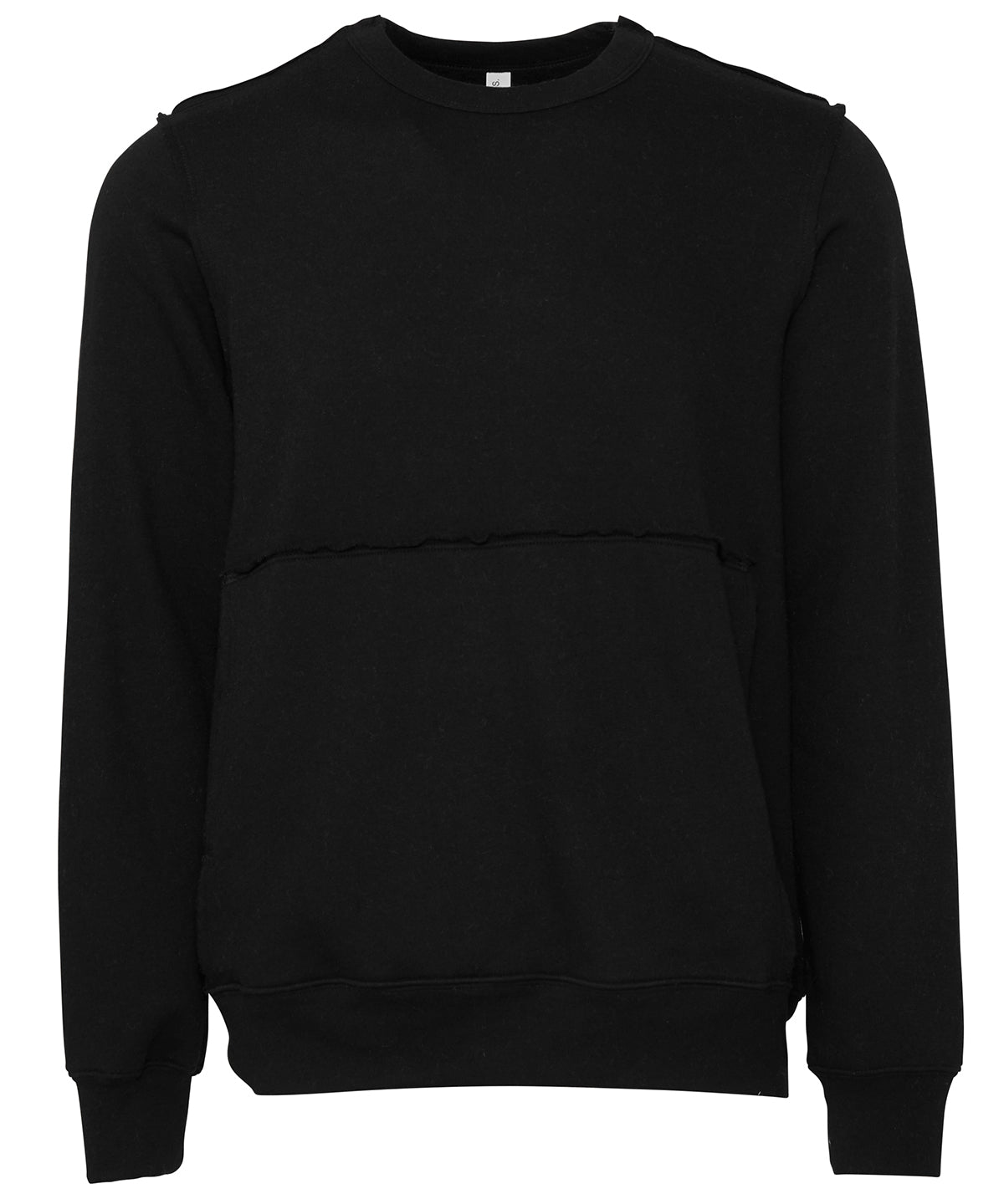 Personalised Sweatshirts - Black Bella Canvas Unisex raw-seam crew pullover