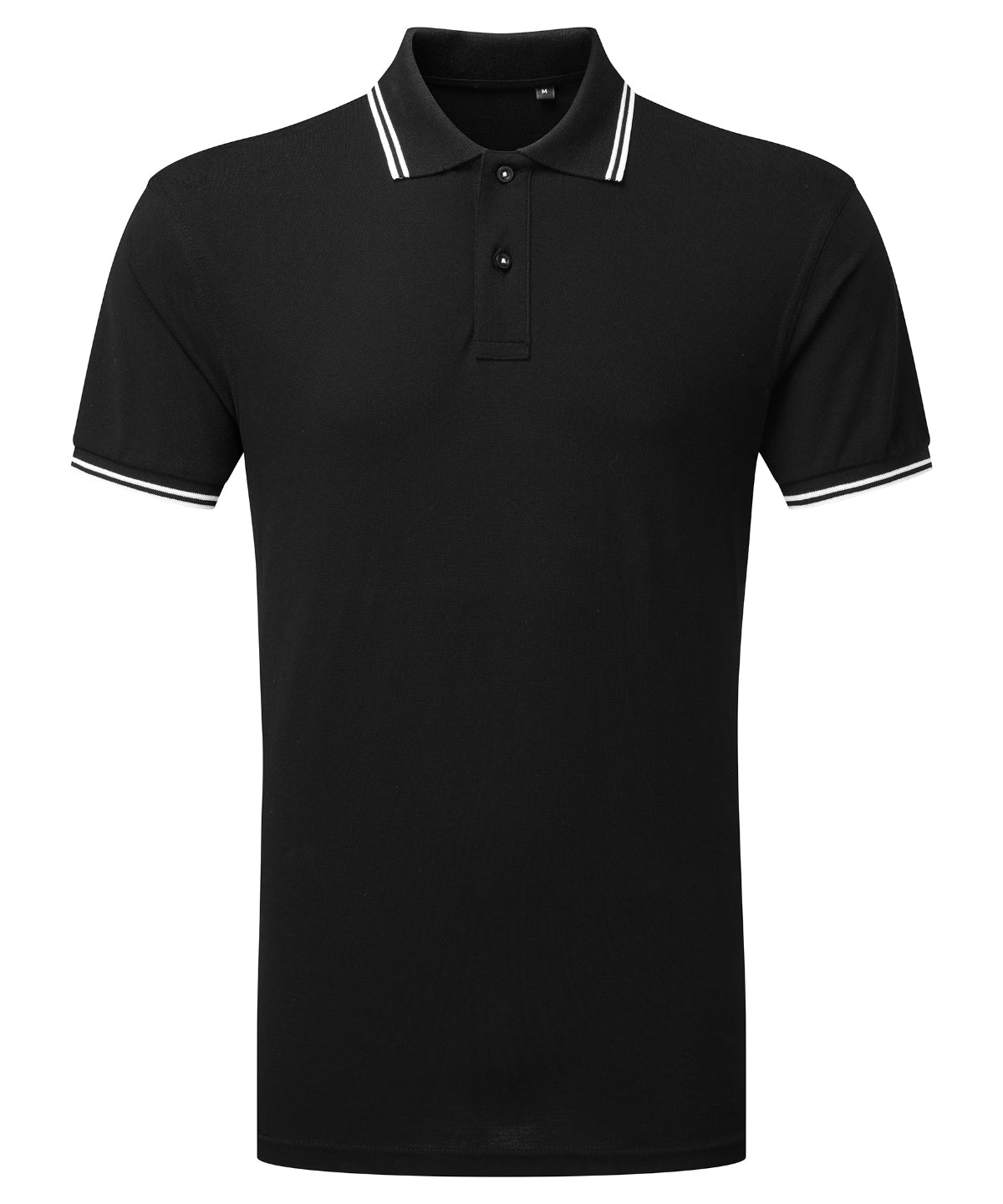 Personalised Polo Shirts - Black Asquith & Fox Men's classic fit tipped polo