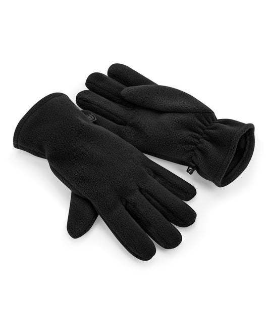 Personalised Gloves - Black Beechfield Recycled fleece gloves