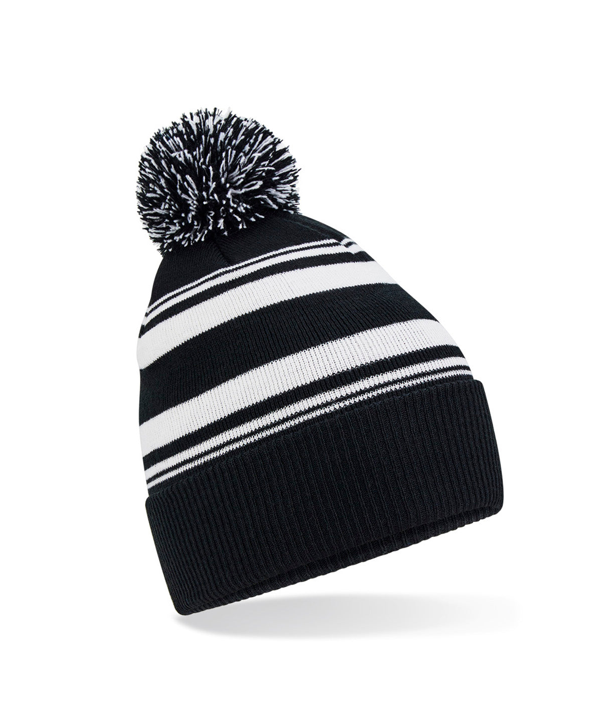 Personalised Hats - Mid Red Beechfield Striped fan beanie