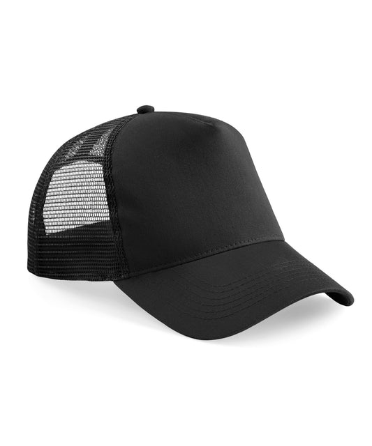 Personalised Caps - Black Beechfield Junior snapback trucker