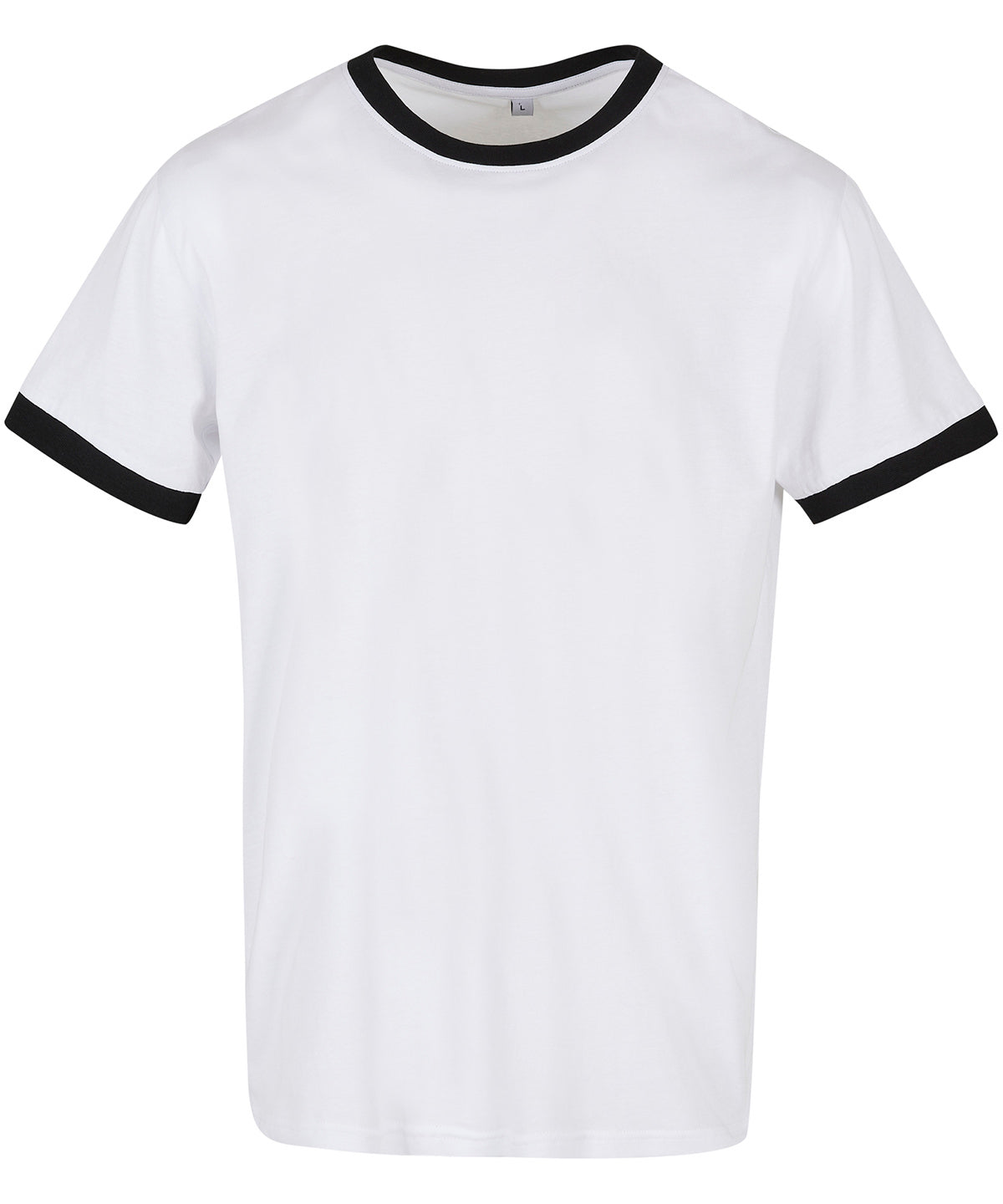 Personalised T-Shirts - Black Build Your Brand Basic Ringer tee