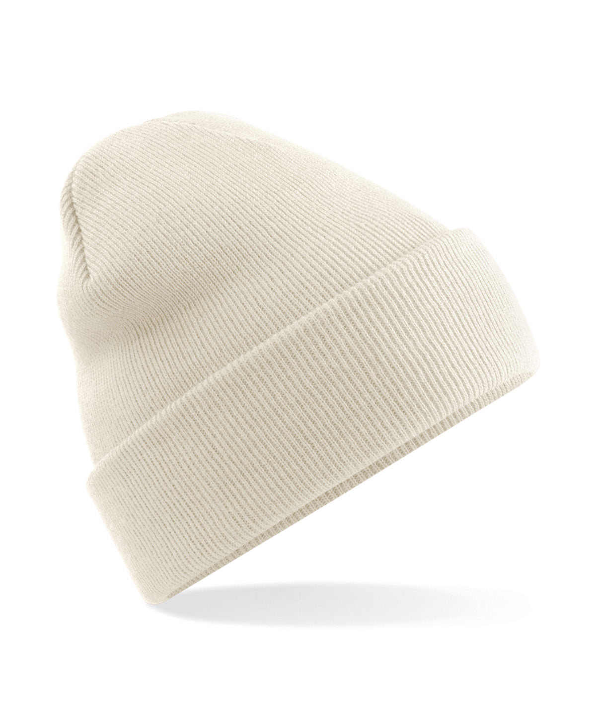 Personalised Hats - Off White Beechfield Original cuffed beanie