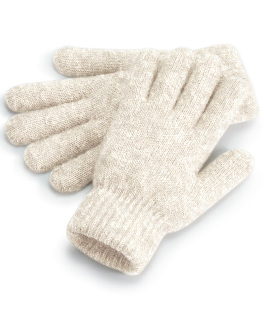 Personalised Gloves - Light Brown Beechfield Cosy ribbed-cuff gloves