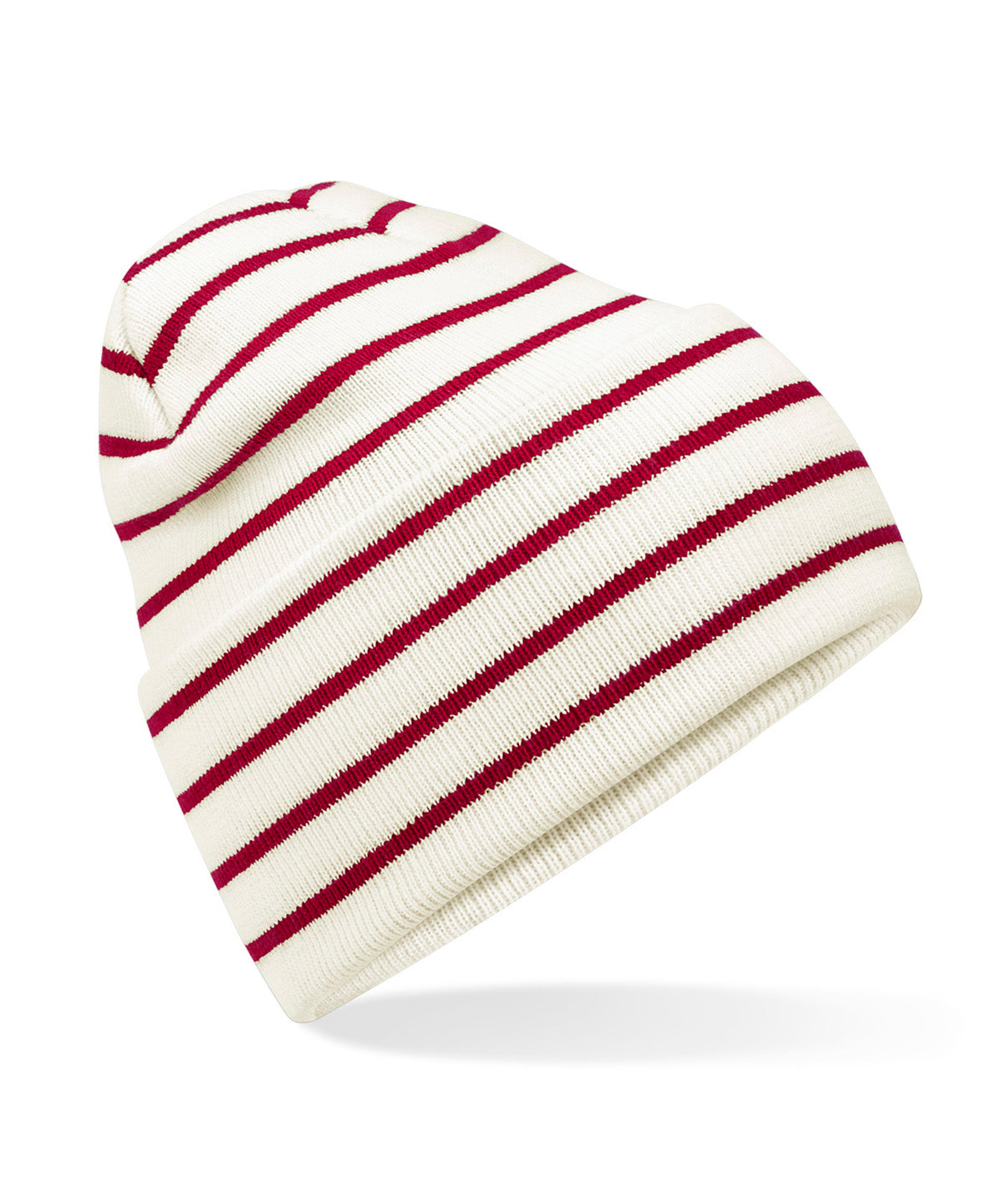 Personalised Hats - Navy Beechfield Original deep-cuffed striped beanie