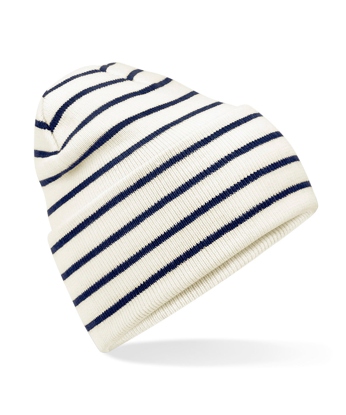 Personalised Hats - Black Beechfield Original deep-cuffed striped beanie