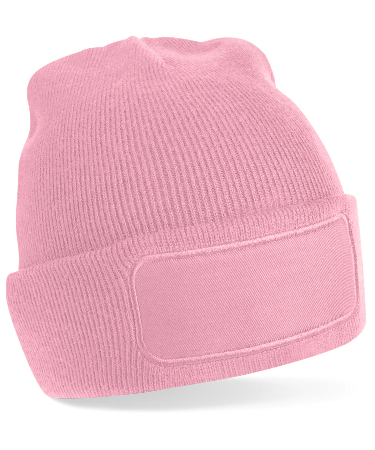 Personalised Hats - Light Pink Beechfield Original patch beanie