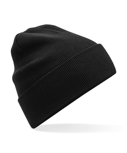 Personalised Hats - Black Beechfield Organic cotton original cuffed beanie