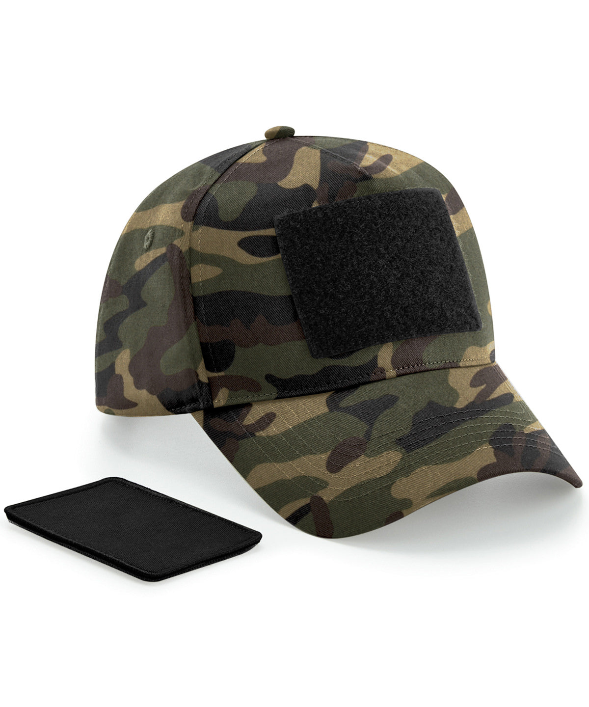 Personalised Caps - Camouflage Beechfield Removable patch 5-panel cap