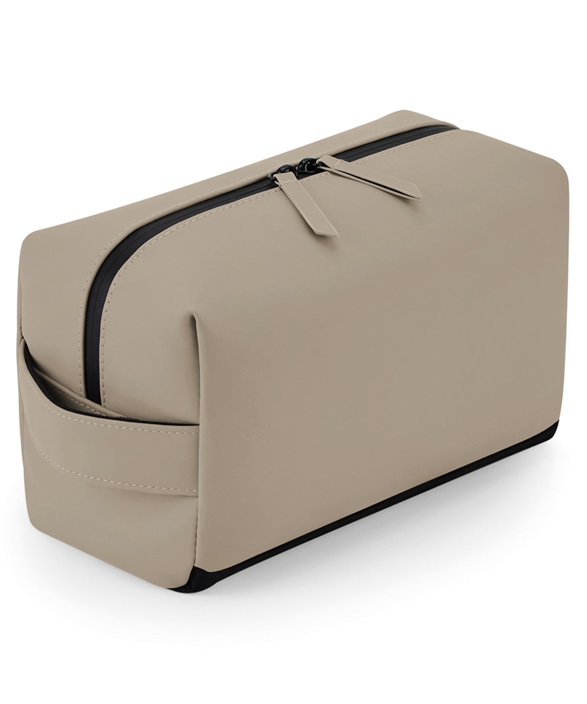 Personalised Bags - Natural Bagbase Matte PU toiletry/accessory case