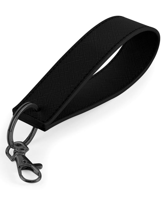 Personalised Keyrings - Black Bagbase Boutique wristlet keyring