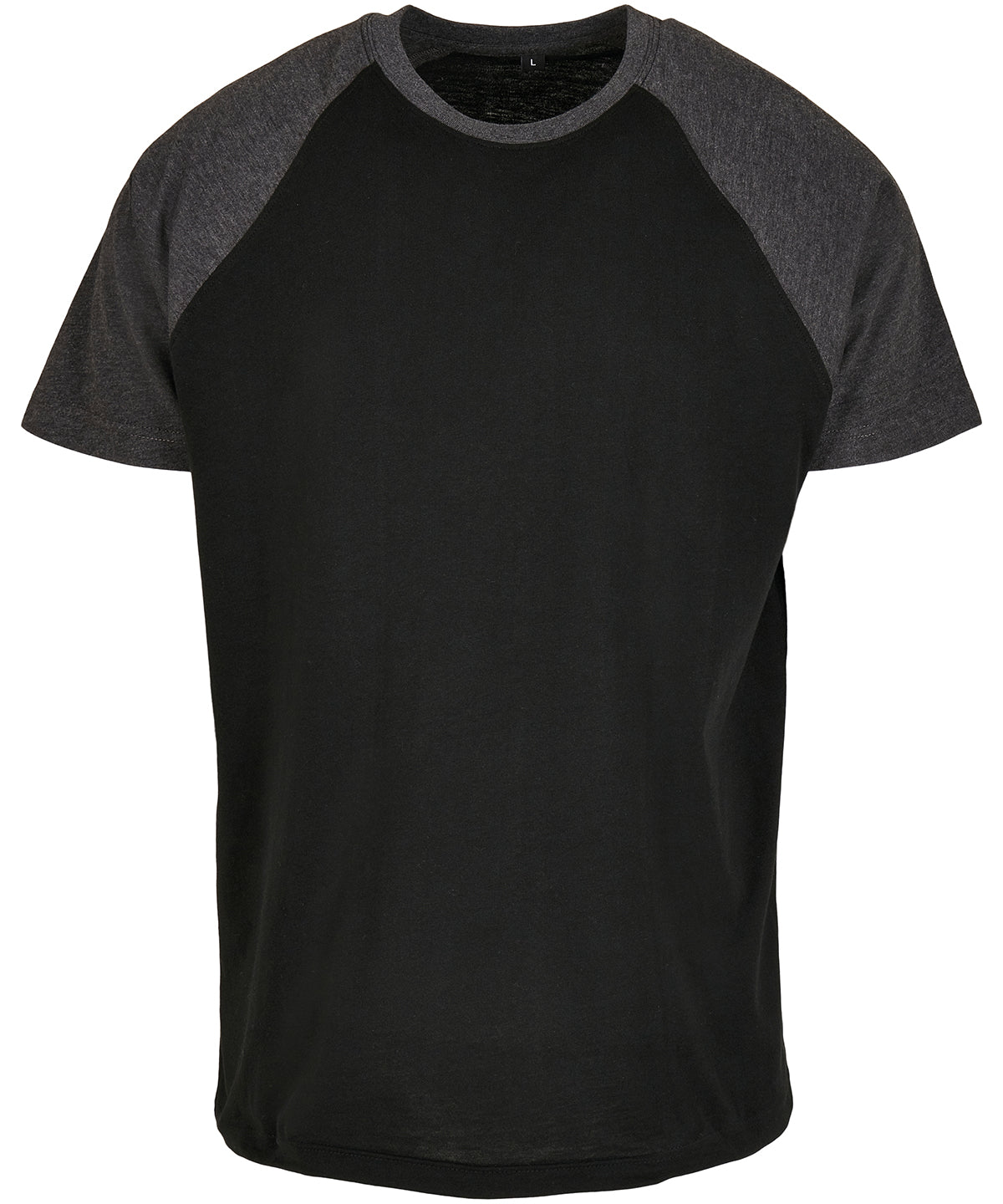 Personalised T-Shirts - Black Build Your Brand Raglan contrast tee