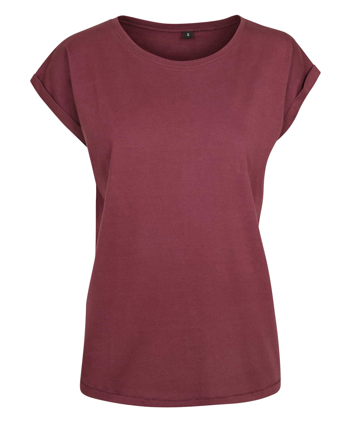 Personalised T-Shirts - Navy Build Your Brand Women's extended shoulder tee