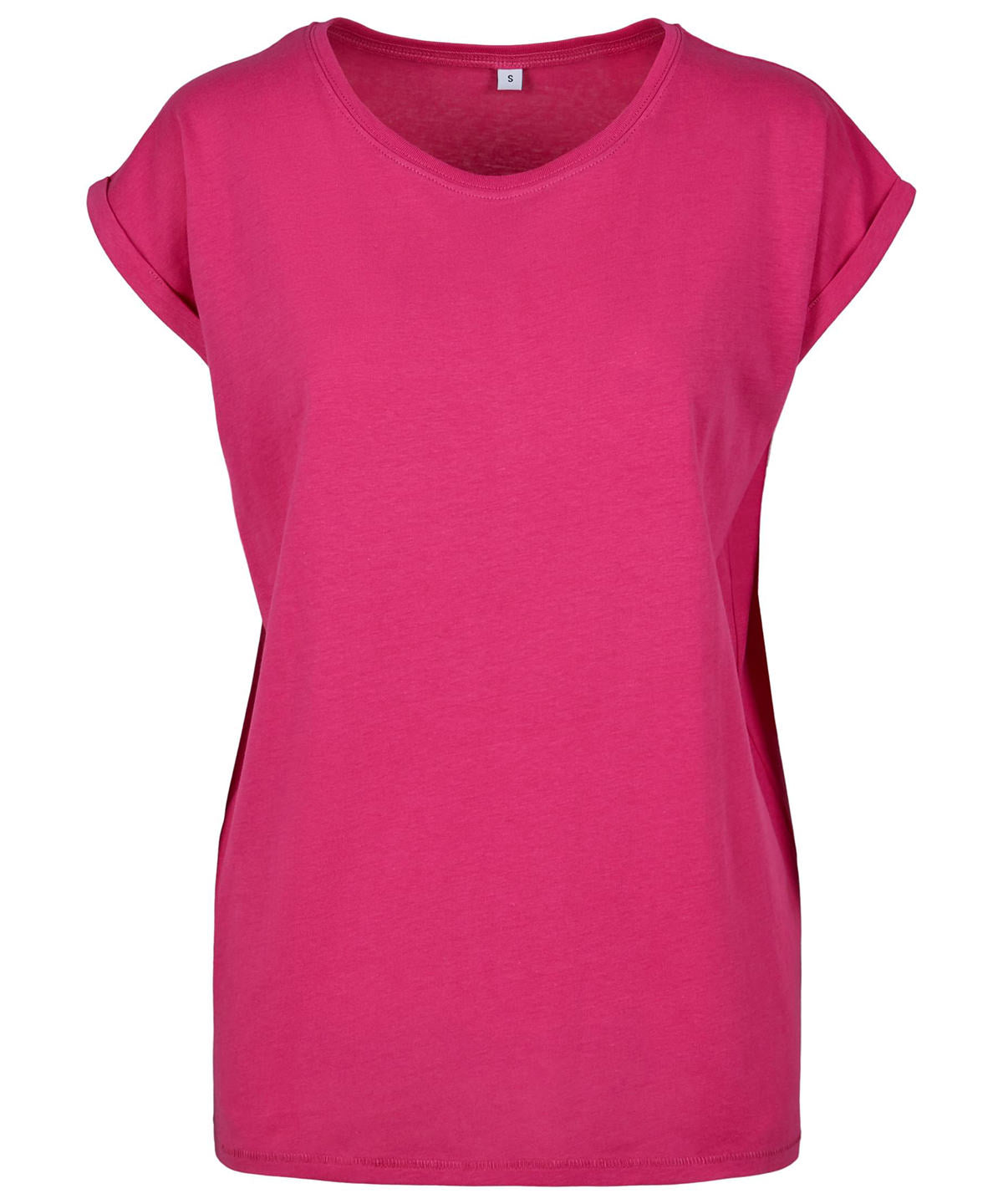 Personalised T-Shirts - Navy Build Your Brand Women's extended shoulder tee