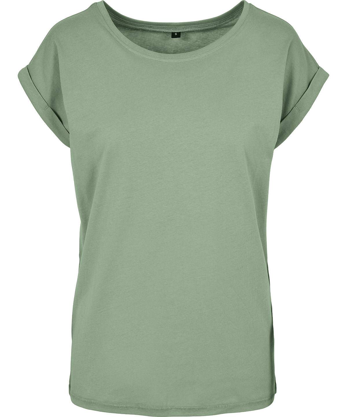Personalised T-Shirts - Light Green Build Your Brand Women's extended shoulder tee