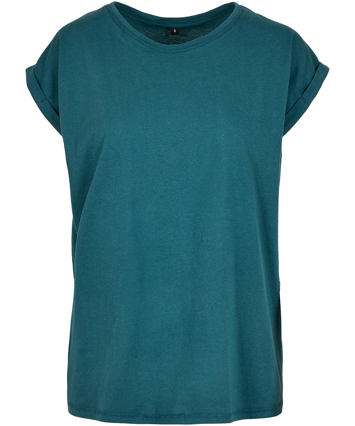 Personalised T-Shirts - Teal Build Your Brand Women's extended shoulder tee