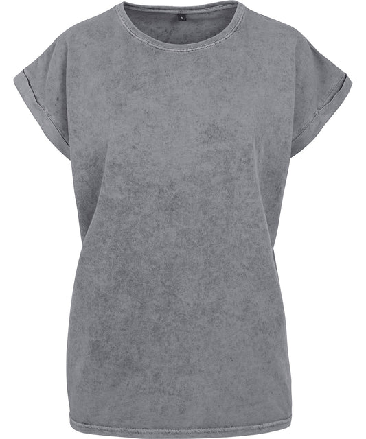 Personalised T-Shirts - Build Your Brand Women's acid washed extended shoulder tee