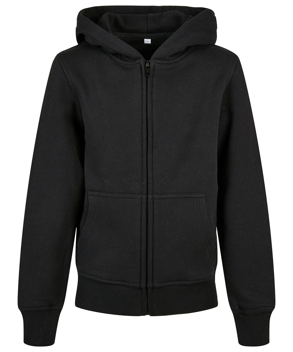 Personalised Hoodies - Black Build Your Brand Organic kids basic zip hoodie