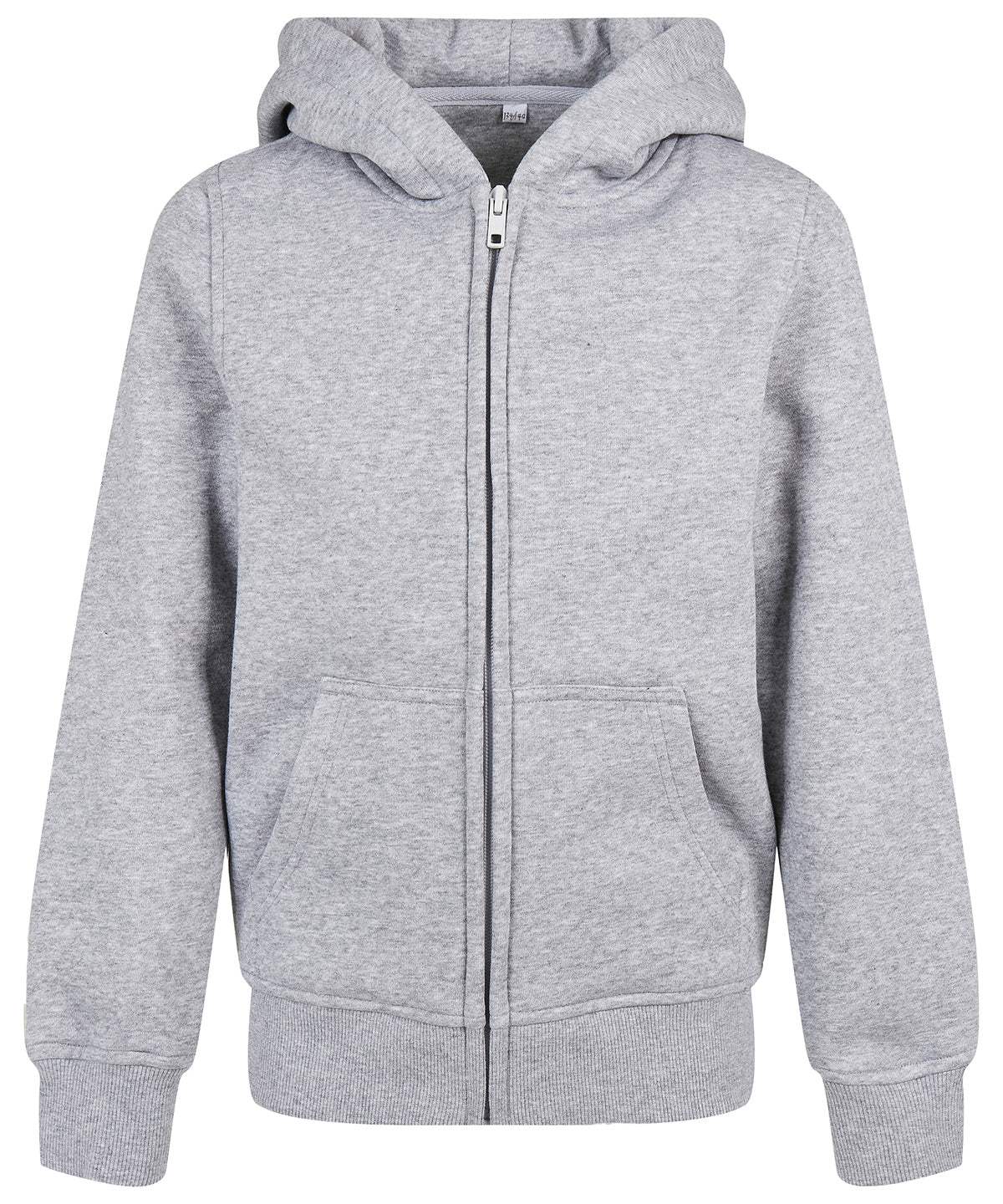 Personalised Hoodies - Black Build Your Brand Organic kids basic zip hoodie