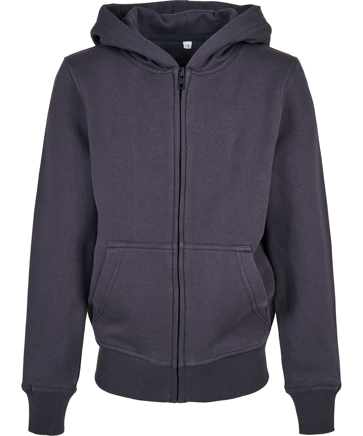 Personalised Hoodies - Black Build Your Brand Organic kids basic zip hoodie