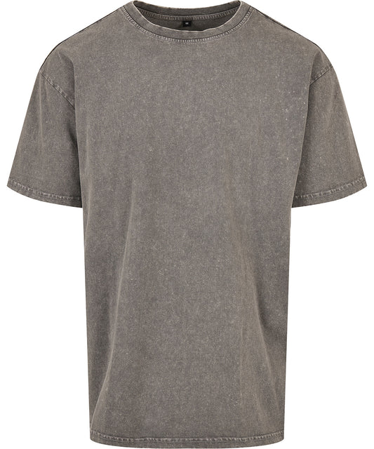 Personalised T-Shirts - Mid Grey Build Your Brand Acid washed heavy oversized tee