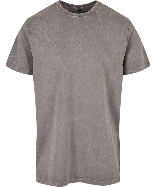 Personalised T-Shirts - Mid Grey Build Your Brand Acid washed round neck tee