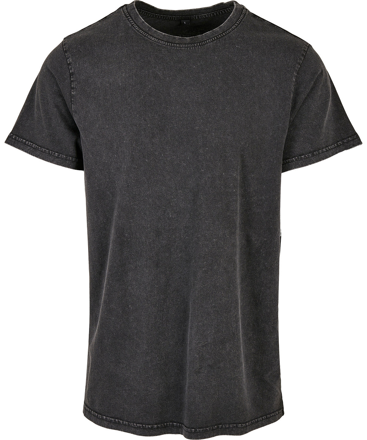 Personalised T-Shirts - Mid Grey Build Your Brand Acid washed round neck tee