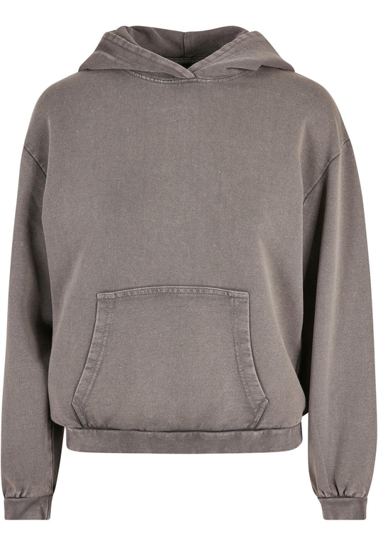 Personalised Hoodies - Mid Grey Build Your Brand Women's acid washed oversized hoodie