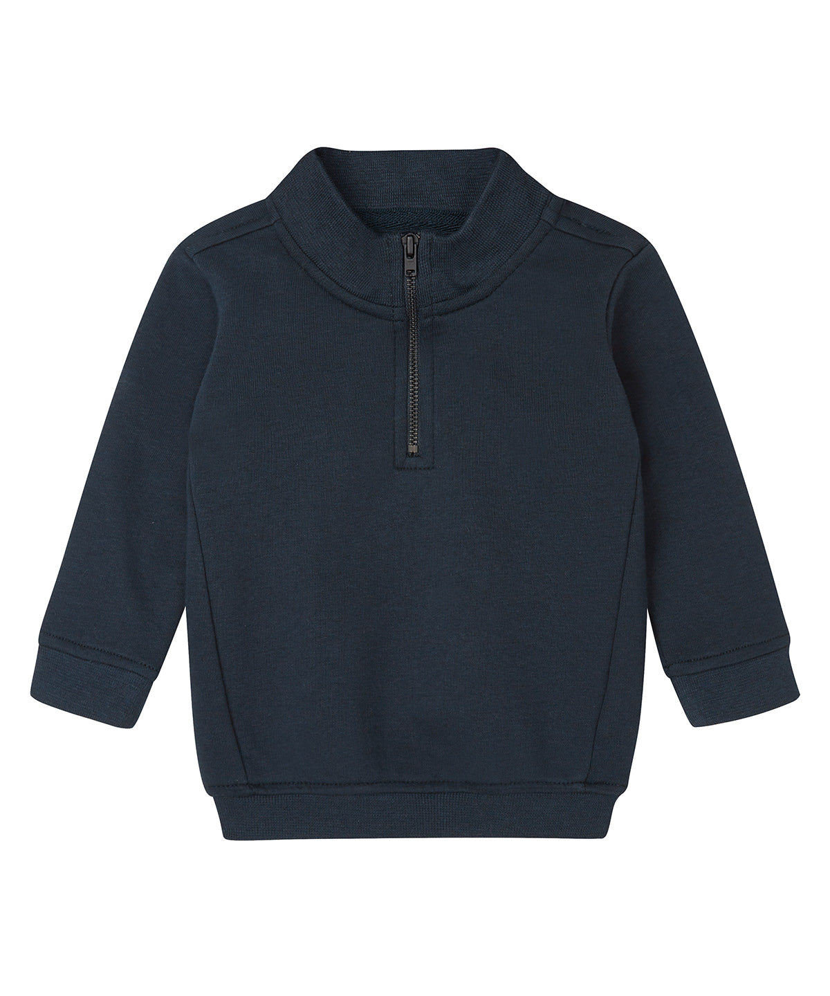 Personalised Sweatshirts - Heather Grey Babybugz Baby ¼-zip sweatshirt