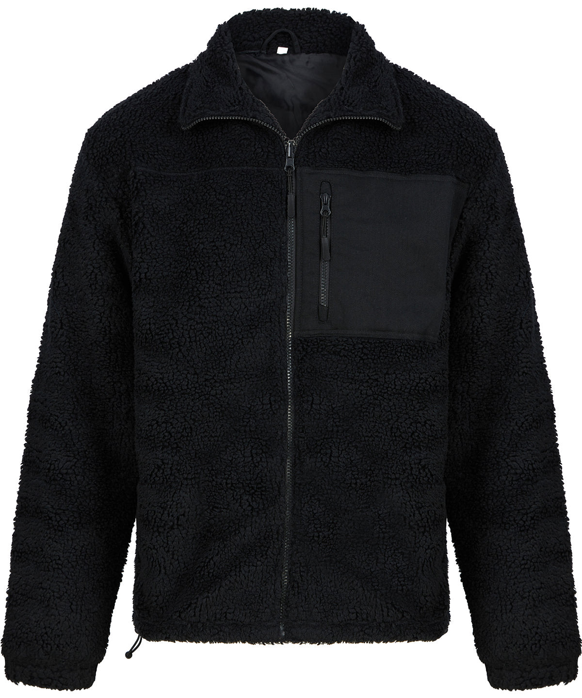 Personalised Fleeces - Black Front Row Recycled sherpa fleece