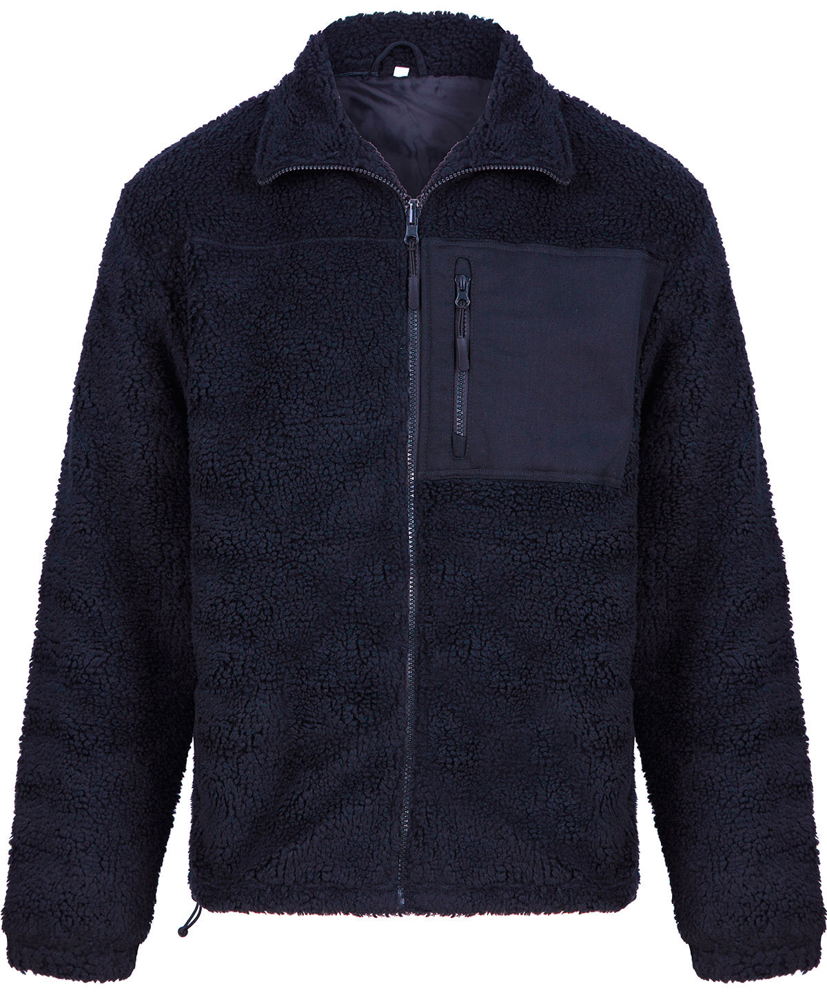 Personalised Fleeces - Black Front Row Recycled sherpa fleece
