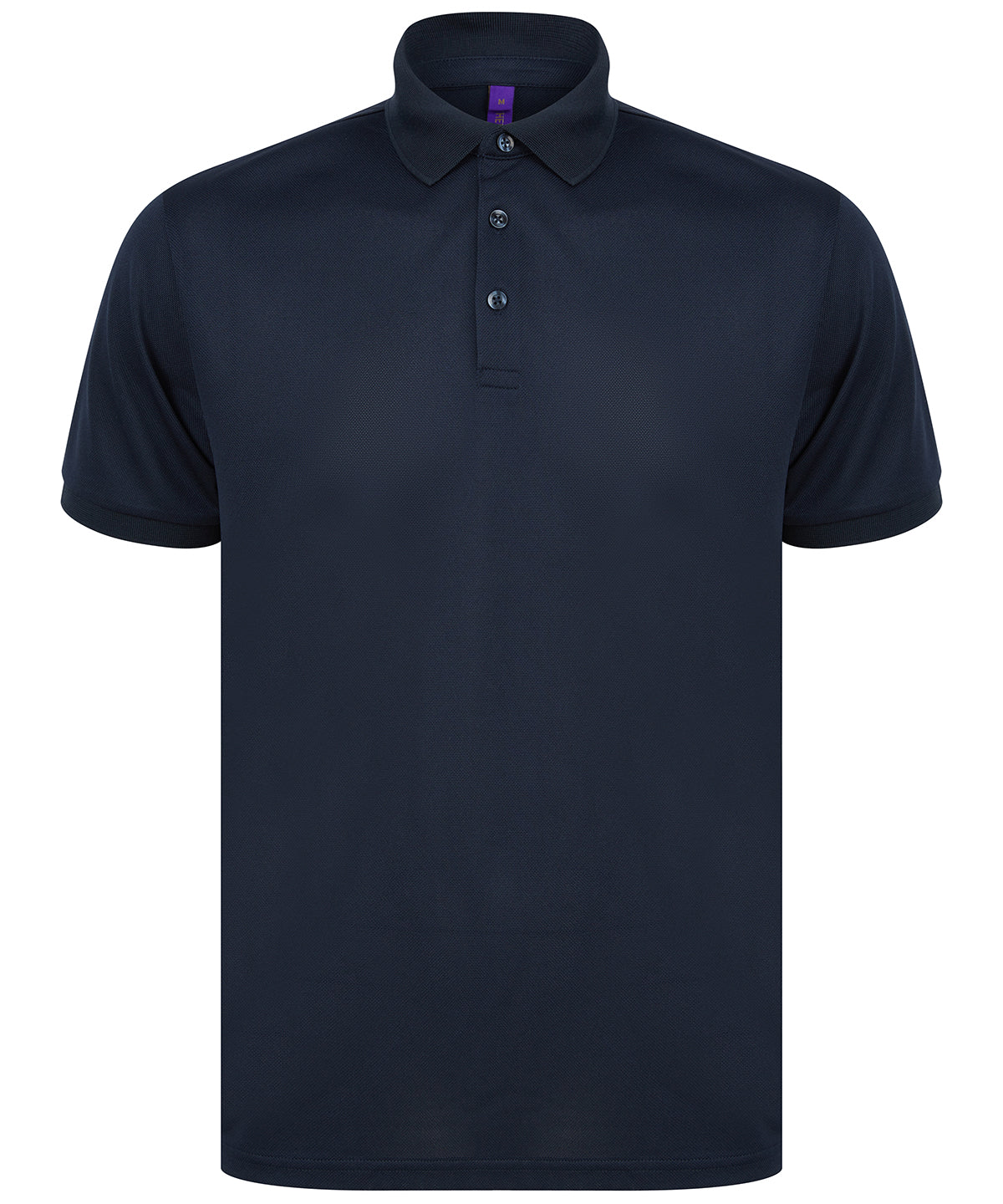 Personalised Polo Shirts - Black Henbury Recycled polyester polo shirt