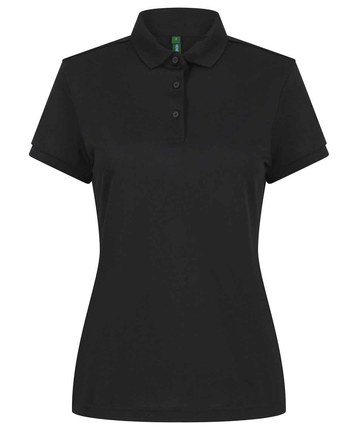 Personalised Polo Shirts - Black Henbury Women’s recycled polyester polo shirt