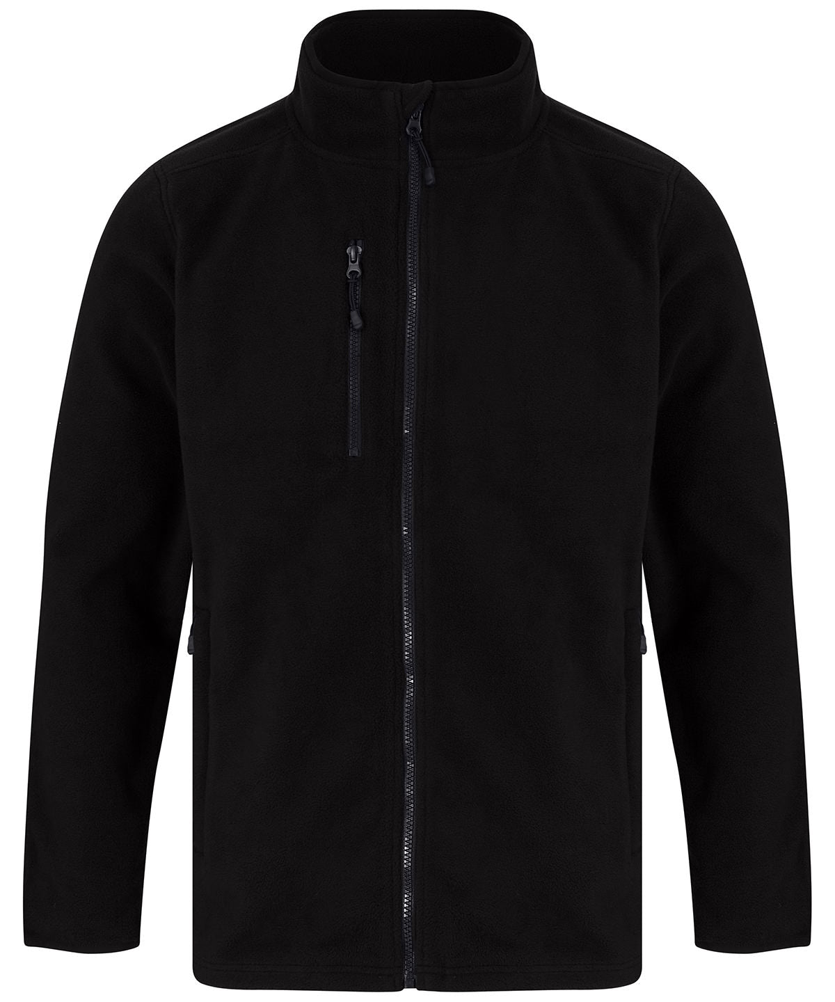 Personalised Jackets - Black Henbury Recycled polyester microfleece jacket