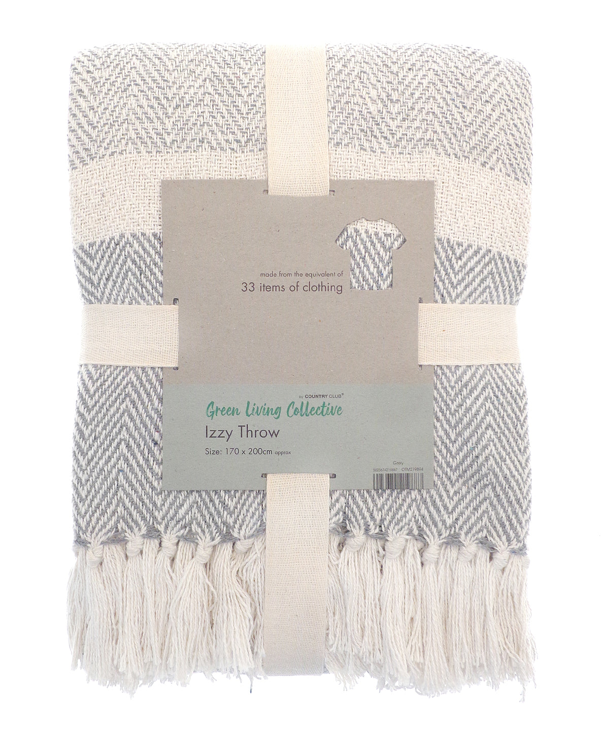 Personalised Blankets - Mid Grey Home & Living Izzy recycled throw