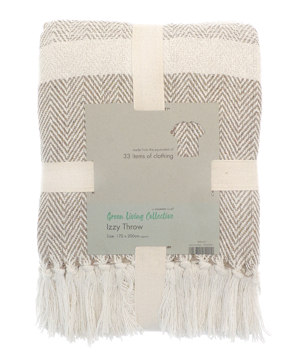 Personalised Blankets - Natural Home & Living Izzy recycled throw