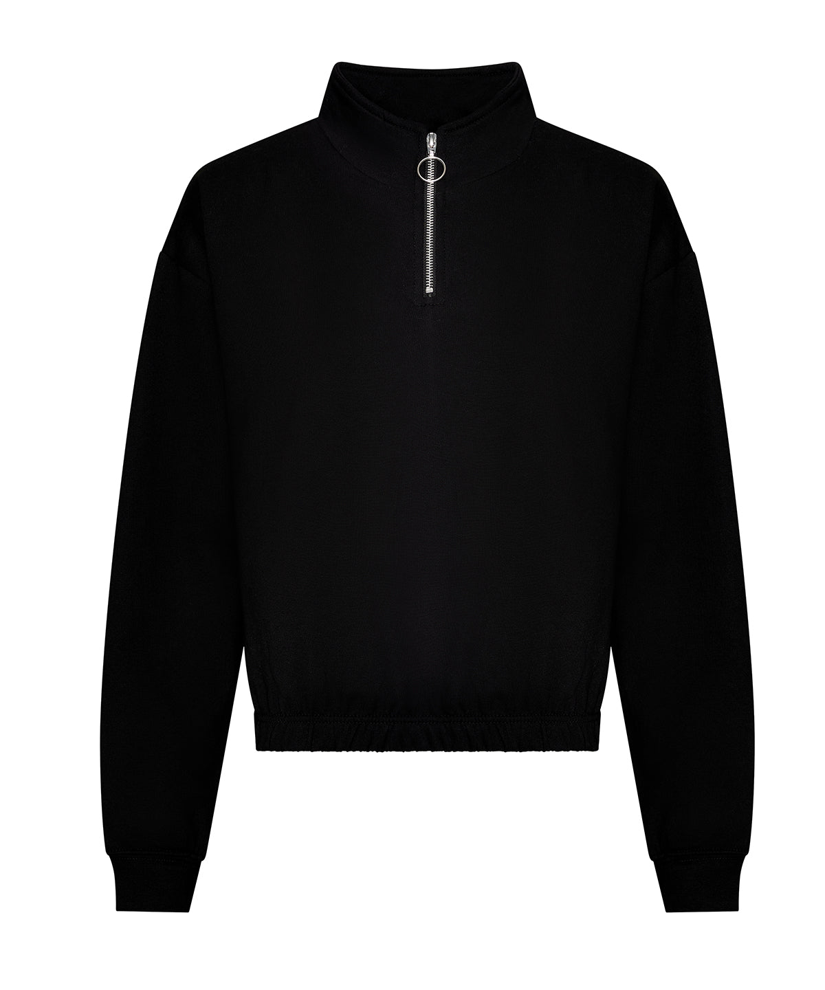 Personalised Sweatshirts - White AWDis Just Hoods Women's cropped ¼-zip sweat