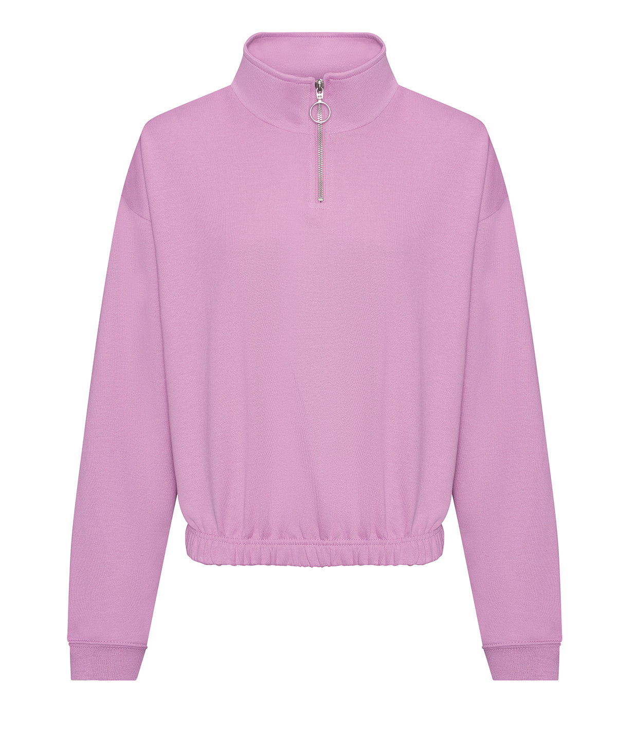 Personalised Sweatshirts - White AWDis Just Hoods Women's cropped ¼-zip sweat