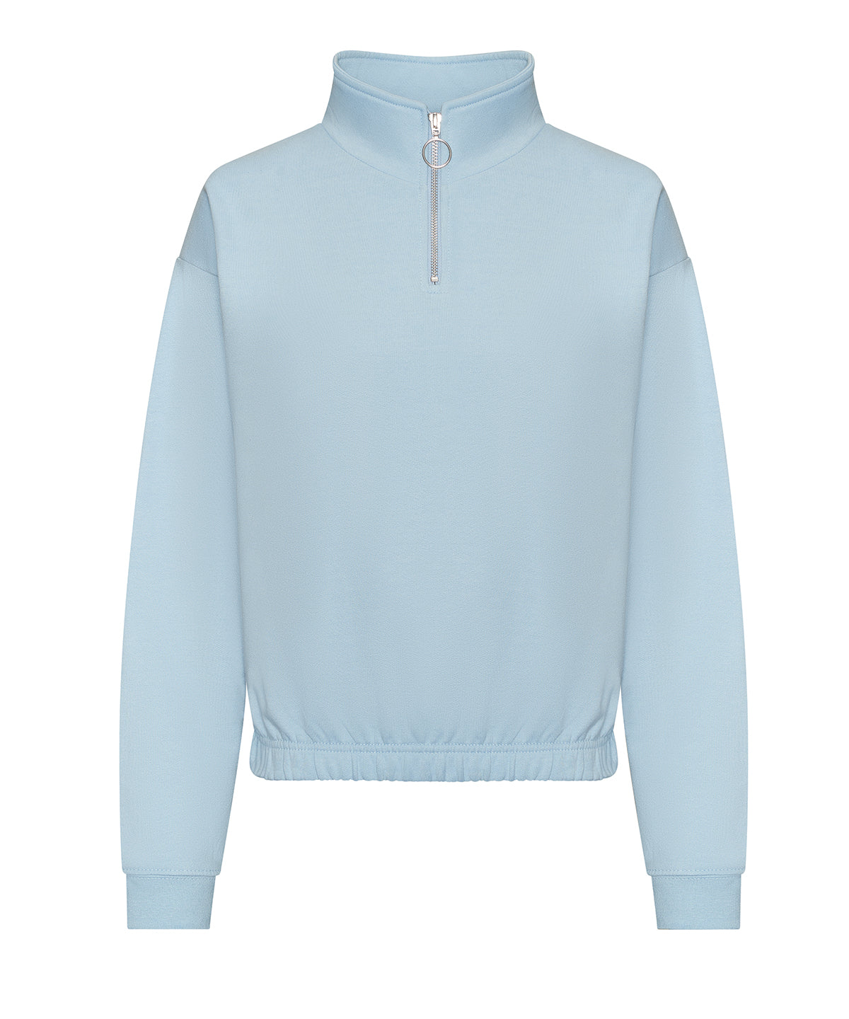 Personalised Sweatshirts - White AWDis Just Hoods Women's cropped ¼-zip sweat