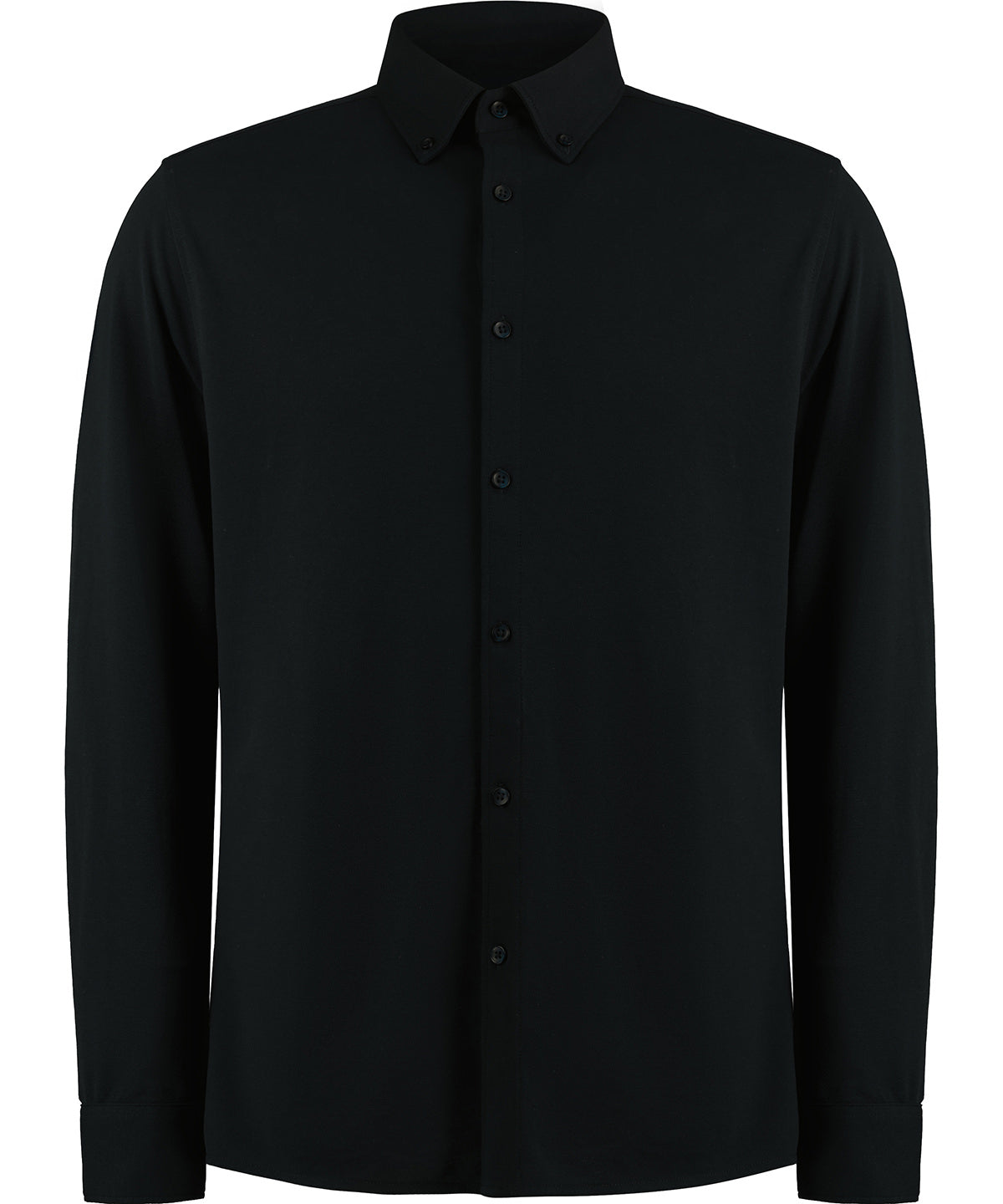 Personalised Shirts - Black Kustom Kit Long sleeve Superwash® 60° piqué shirt (tailored fit)