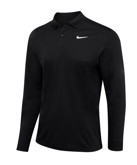Personalised Polo Shirts - Black Nike Nike Dri-FIT Victory solid long sleeve polo