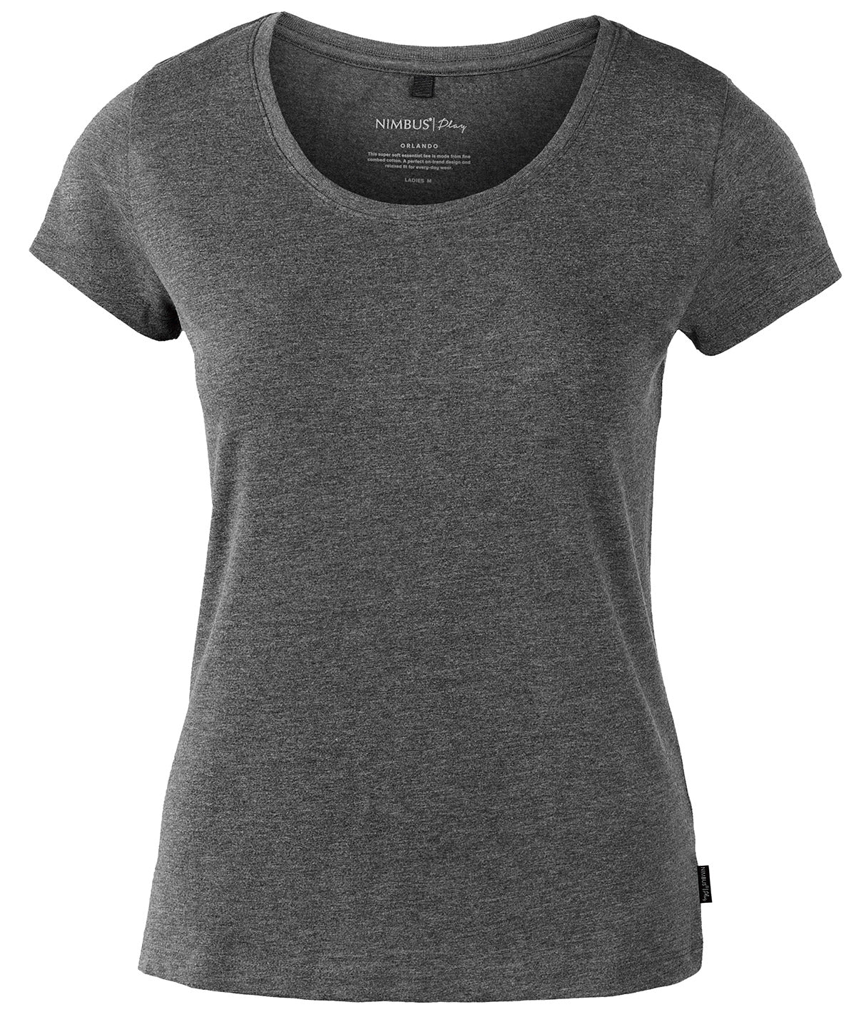 Personalised T-Shirts - Black Nimbus Play Women’s Orlando – soft round neck t-shirt