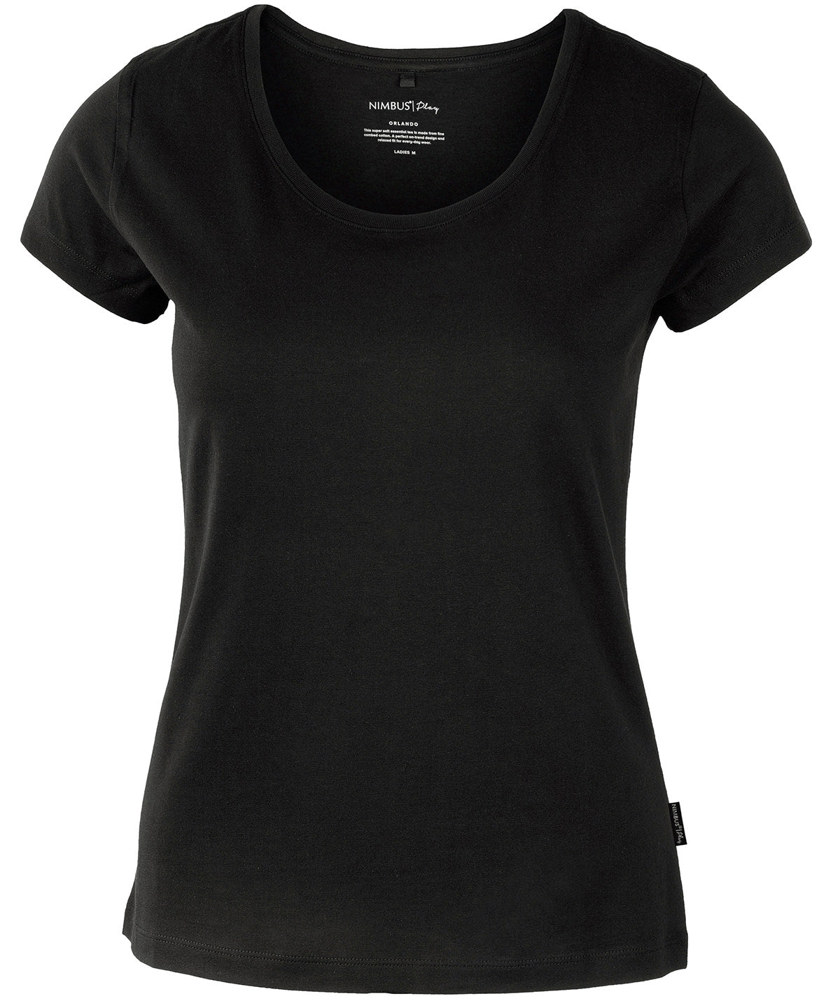 Personalised T-Shirts - Black Nimbus Play Women’s Orlando – soft round neck t-shirt