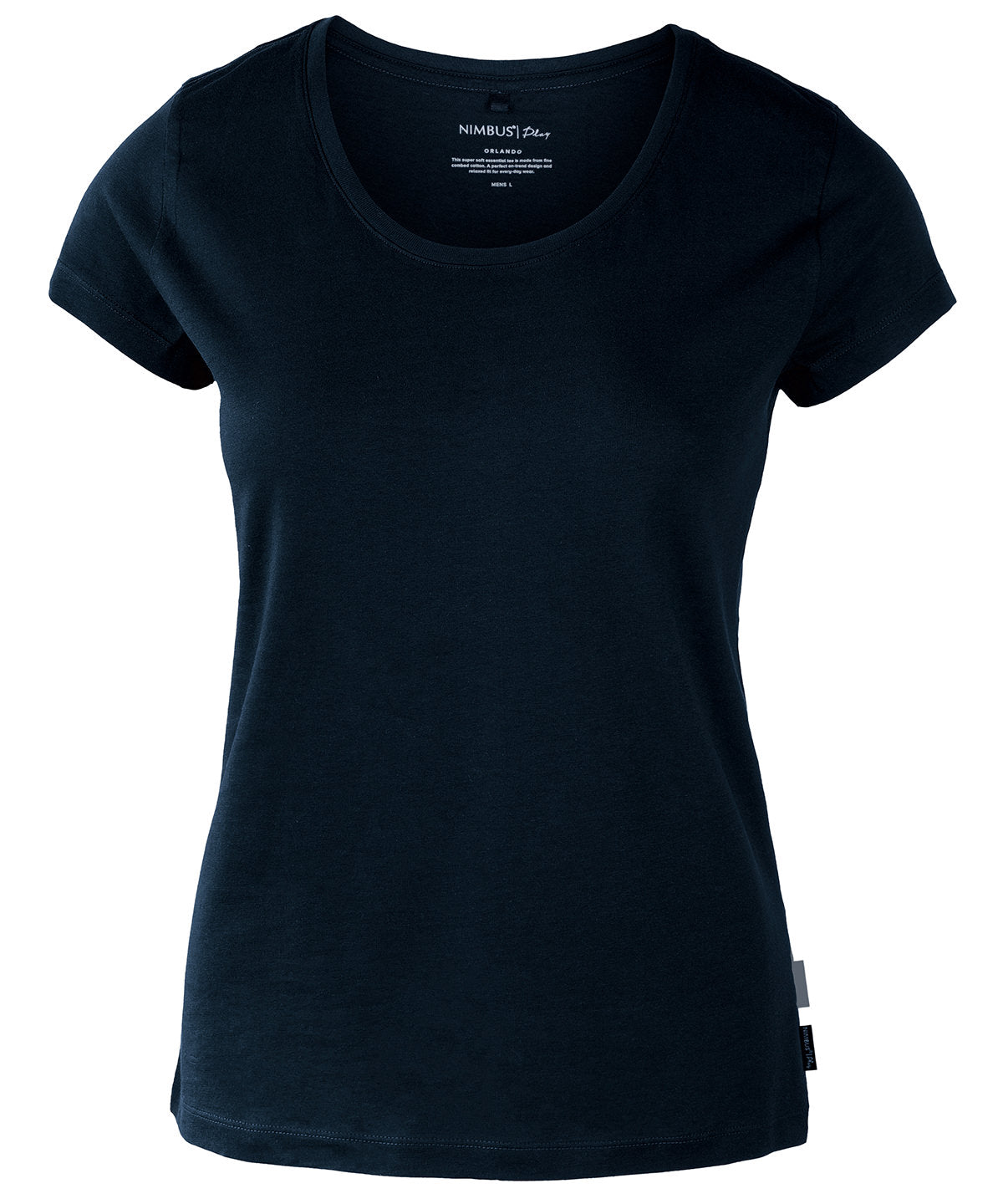 Personalised T-Shirts - Black Nimbus Play Women’s Orlando – soft round neck t-shirt