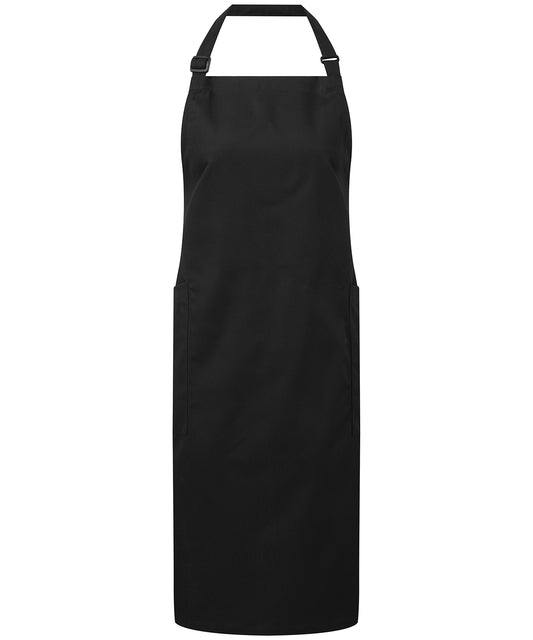 Recycled polyester and cotton bib apron, organic and Fairtrade certified