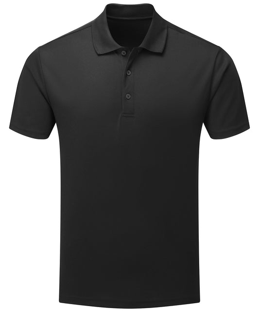 Personalised Polo Shirts - Black Premier Men’s Spun Dyed Recycled Polo Shirt