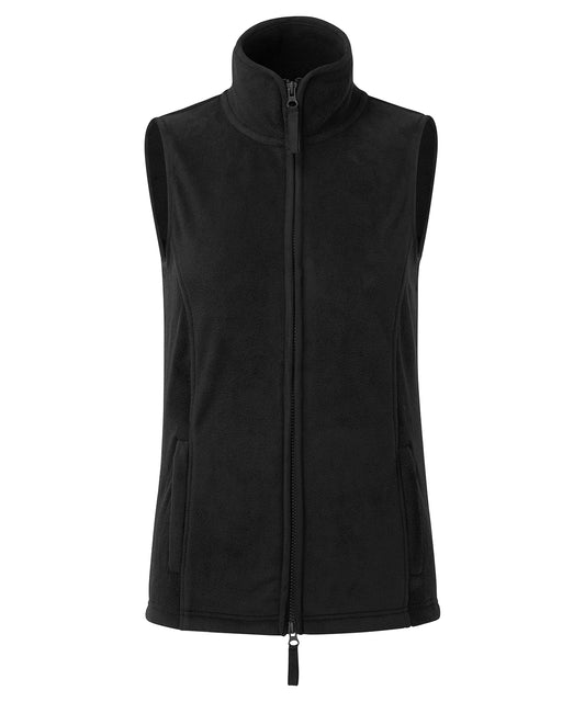 Personalised Gilets - Black Premier Women’s artisan fleece gilet