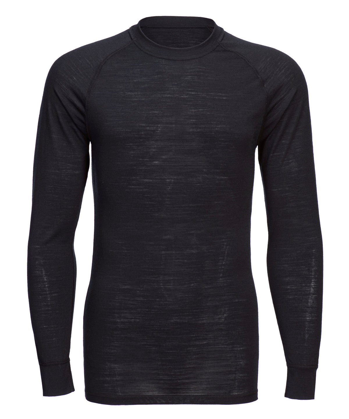 Personalised Knitted Jumpers - Black Portwest Merino wool crew neck long sleeve top